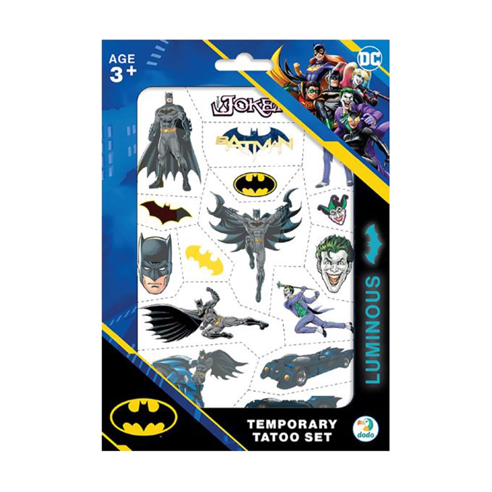 Набір дитячих тимчасових татуювань DoDo Batman Команда, 2 аркуші, від 3 років, 24*17 см (200547)